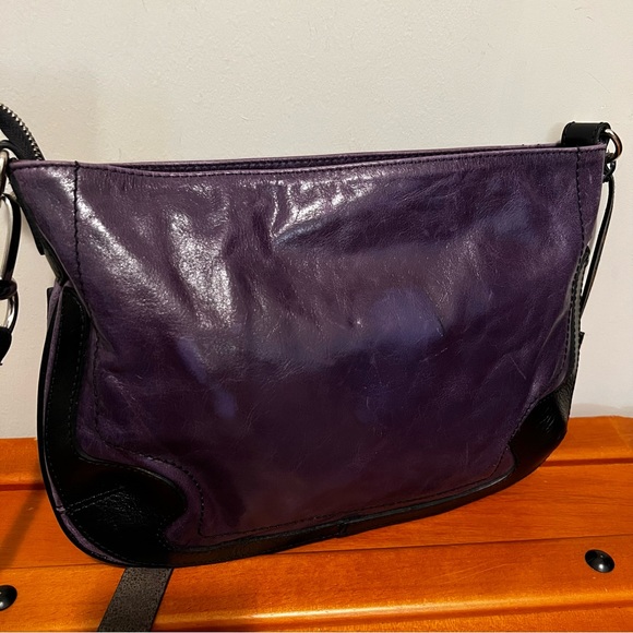 Tano Bags Tano Distressed Genuine Glazed Leather Crossbody Handbag Bag Zip Top Shoulder